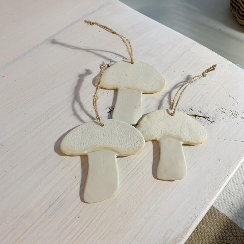 ceramic mushroom ornament