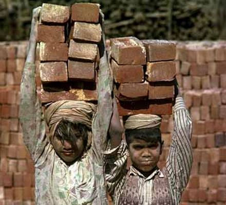 Child labour is the employment of children under an age determined by law or
