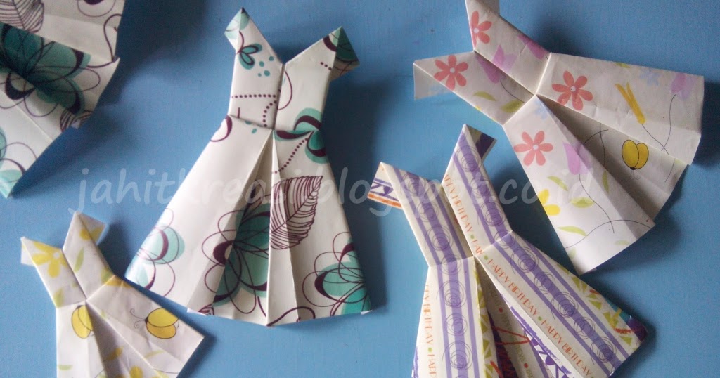  Cara  Membuat  Origami  Baju  Origami  Dress  Berbagi 