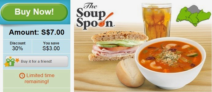 The Soup Spoon Cash Voucher offer, Groupon Singapore, Discount 