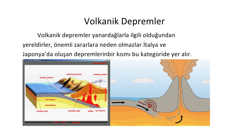 Depremler Volkanik Depremler Esra