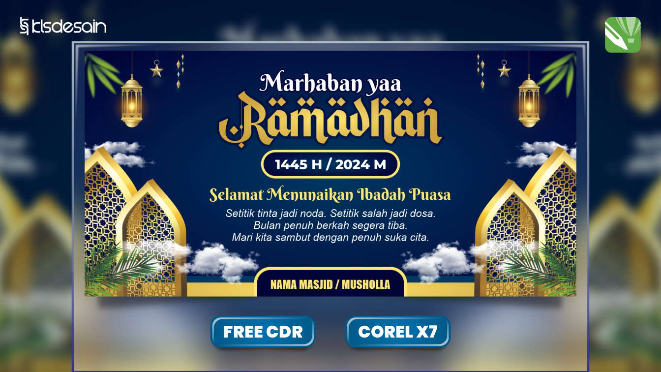 Desain Banner Ramadhan 1445 H / 2024 M Versi 3 - KLS Desain