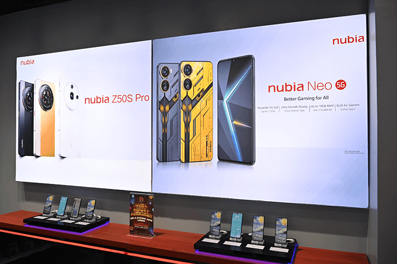 nubia Z50S Pro, nubia NEO on display