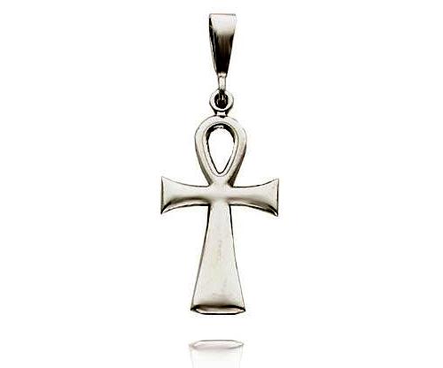 White Gold Egyptian Cross