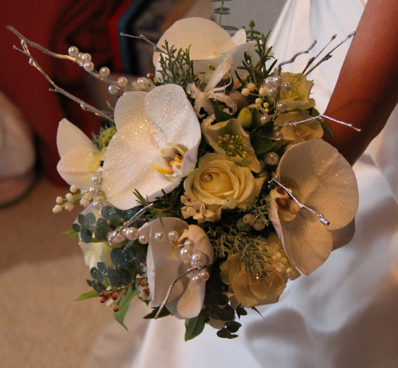 At Louisa's home we presented her bridal bouquet whilst her brilliant Mum