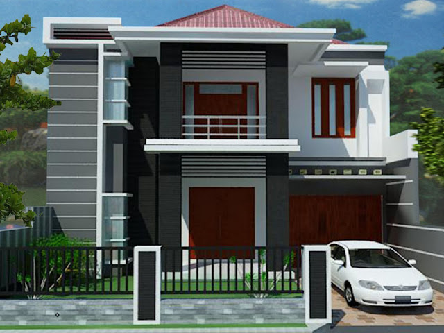 Gambar 52 Desain  Model  Rumah  Minimalis  1 2 Lantai  