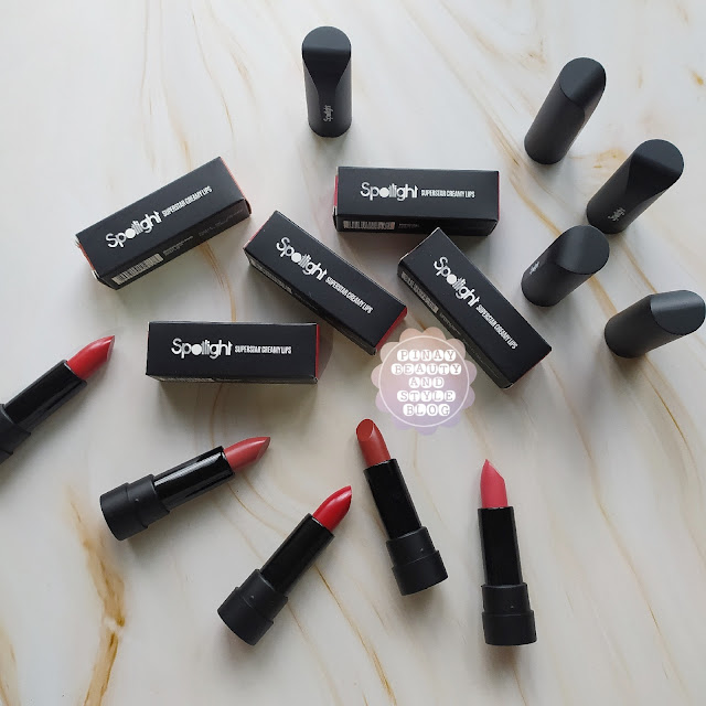 Spotlight Cosmetics SuperStar Creamy Lips swatches review