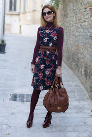 vintage style flower dress, dolce & gabbana sunglasses