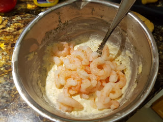 Fold Shrimp in to Parmigian Mixture