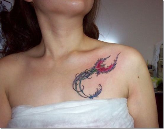 red_phoenix_clavicule_de_conception_de_tatouage