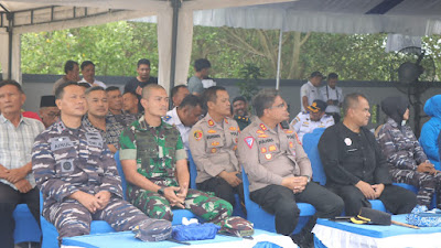 Kapolres Indramayu AKBP Dr. M. Fahri Siregar Menghadiri Kegiatan Peresmian Gedung Pos TNI AL