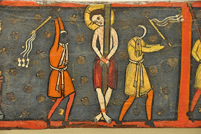 flagelacion de cristo azote latigo medieval pintura romanica