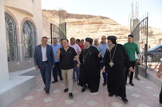 محافظ أسيوط يتفقد دير الأمير تادرس الشطبي بالجبل الشرقي بمنفلوط