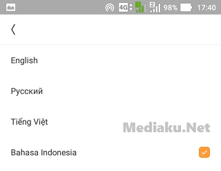 Ganti Bahasa Indonesia Di UC Mini