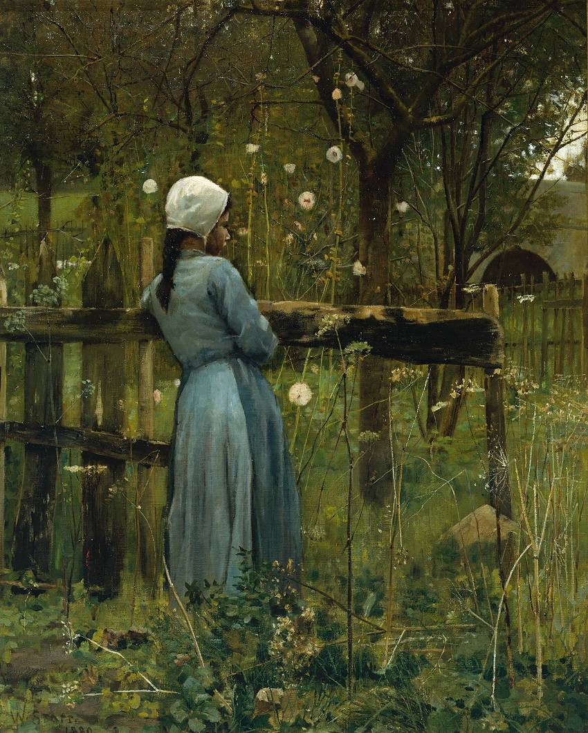 William Stott: Fille dans un pré, 1880