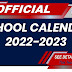 School Calendar and Activities for the School Year (SY) 2022-2023