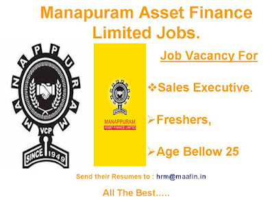 Manappuram Asset Finance Limited Jobs