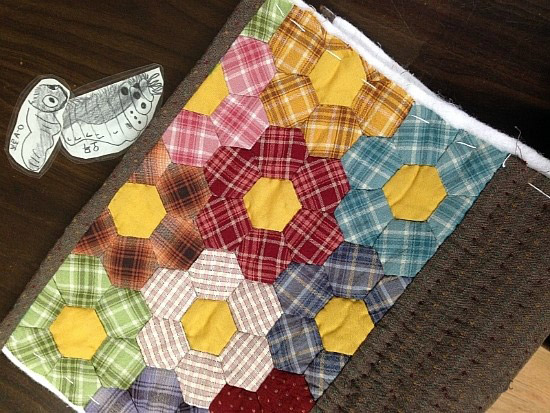 Bag Hexagon Patchwork   DIY step-by-step tutorial.  Сумка с шестиугольниками из лоскутков в технике пэчворк