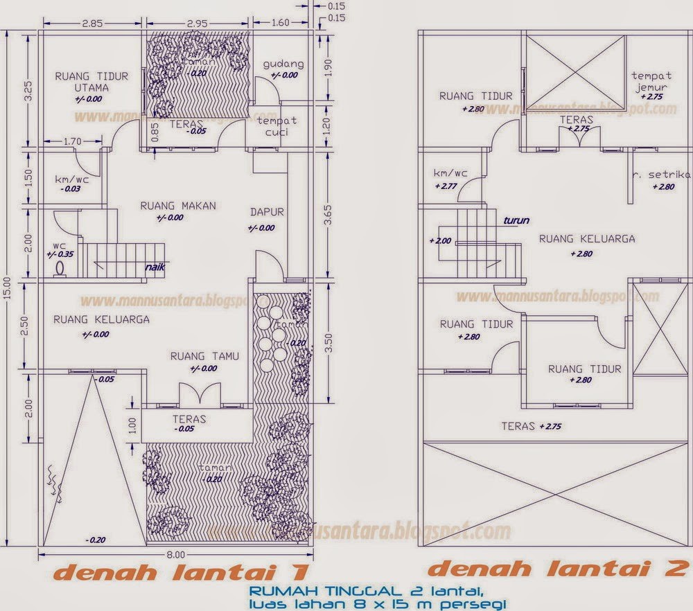  Gambar  Rumah  Minimalis  Ukuran  7x7  contoh denah rumah  