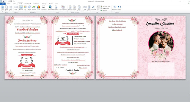 Desain Undangan Pernikahan Dengan Word Gratis