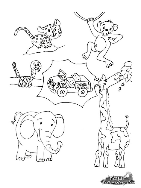 Safari Coloring Pages Safari Coloring Pages Realistic Jungle Animal 