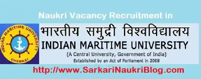 Sarkari Naukri Vacancy Recruitment in IMU Chennai