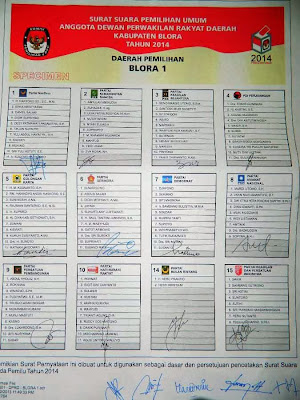 KPU Blora Sosialisasi Contoh Surat Suara dan Laporan 