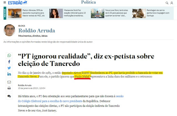 Airton Soares, José Eudes e Bete Mendes. Os três petistas estiveram na histórica sessão e declararam abertamente seu voto em Tancredo. Logo em seguida iniciou-se o processo de expulsão dos parlamentares. Não foi adiante, porém, porque os três pediram o seu desligamento.