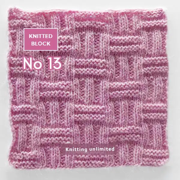 Knitted square pattern no 13. Basketweave is a stitch pattern in knitting that creates a textured, woven effect. Just knit and purl, easy To knit!