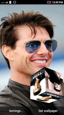 Tom Cruise 3D live Wallpaper For Android Mobile Phone