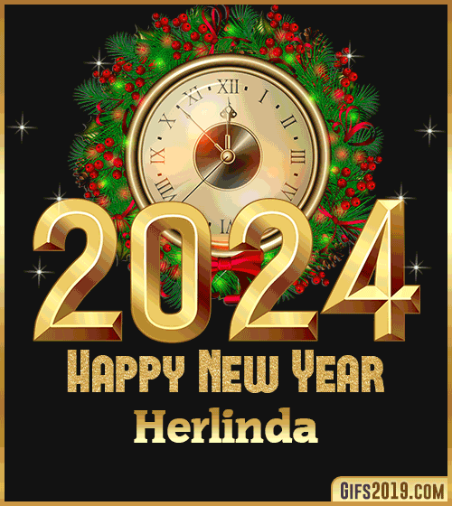 Gif wishes Happy New Year 2024 Herlinda