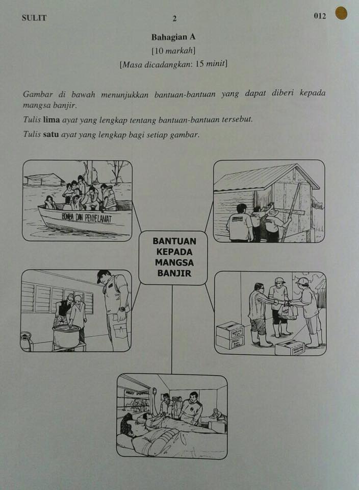 Soalan Peperiksaan UPSR 2016 - Karangan BM (SK / SJKC / SJKT)