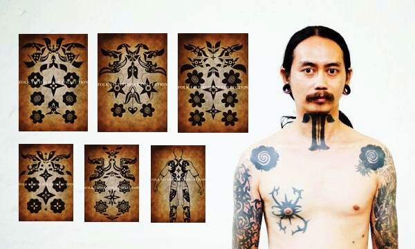 Foto Tato Orang Dayak 