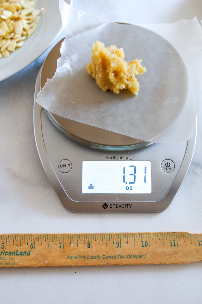 digital kitchen scale, dough portion, ounces
