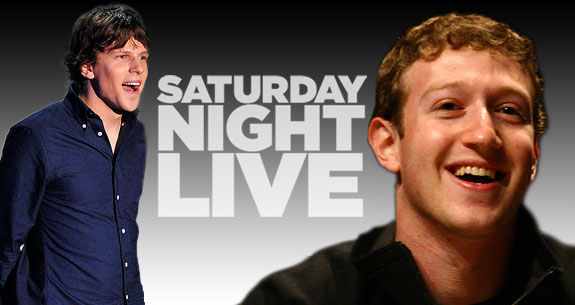 Mark Zuckerberg and Jesse Eisenberg on SNL