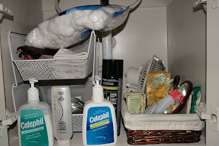 under sink clutter