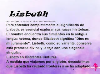 ▷ Significado del nombre Lisbeth