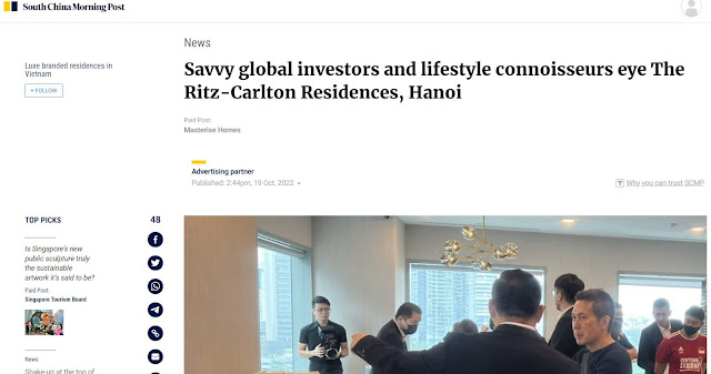 Các nhà đầu tư cao cấp toàn cầu đã để mắt tới The Ritz-Carlton Residences, Hà Nội