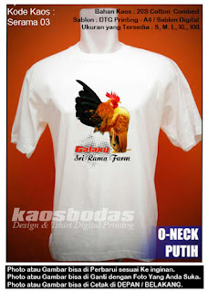 Kaos Gambar Serama 03