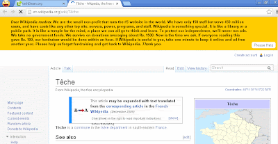 donation banner of wikipedia
