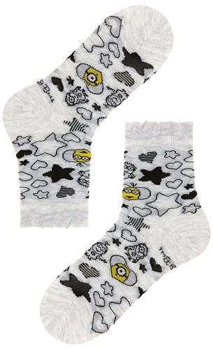 calcetines cortos algodón Calzedonia colección Minions para niños