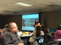 Author presenting at a workshop for parents on educational technology