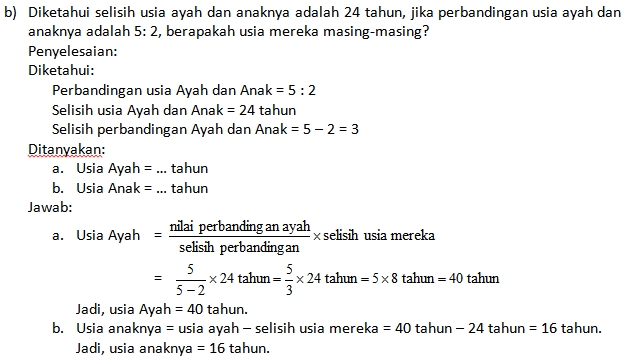 Best Contoh Soal Perbandingan Selisih Umur