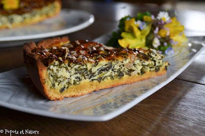 Tarte aux épinards et à la ricotta à la farine d’épeautre et de lupin © Popote et Nature