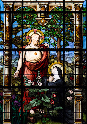 Imagem de Santa Margarida Maria Alacoque e o sagrado coração, vitral, #1