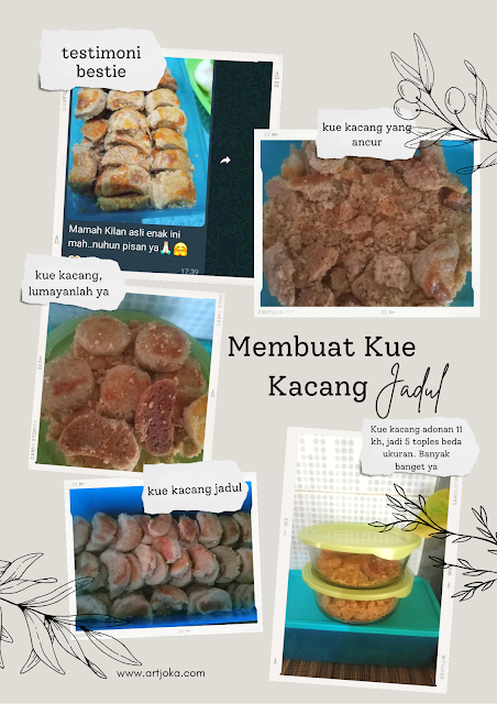 Membuat kue kacang jadul adonan 1 kg