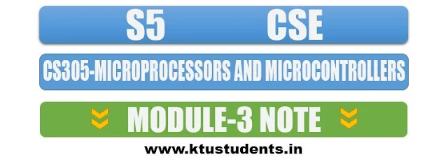 note for cs305 microprocessors and microcontrollers module 3