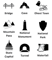 Collectible Location Type Icons in Plates Across America®
