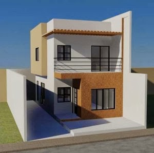  Gambar  Rumah  Sederhana  dua  Lantai  Desain Minimalis  Tipe Rumah 