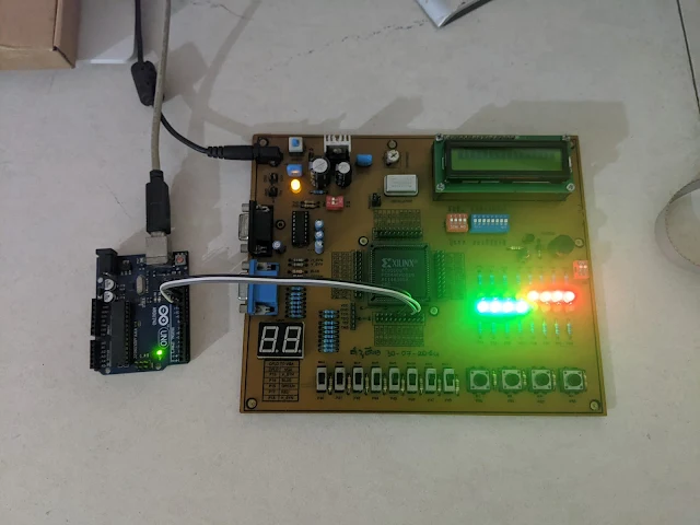 XC95108 16-bit Serial In Parallel Out Shift Registers VHDL Example